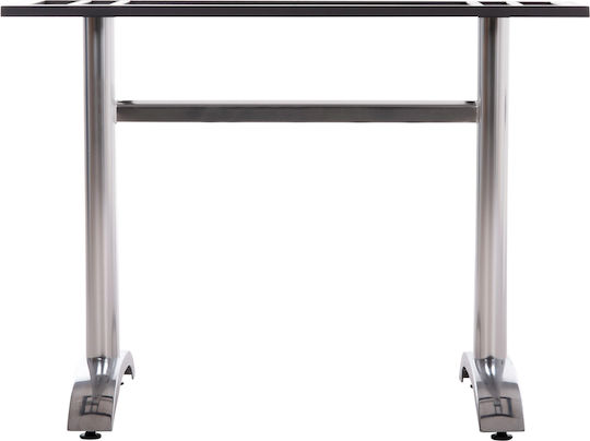 HomeMarkt Metallic Table Stand for Table / Office with Adjustable Chrome 6x6x73cm