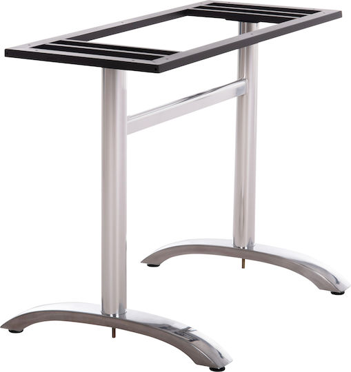HomeMarkt Metallic Table Stand for Table / Office with Adjustable Chrome 6x6x73cm