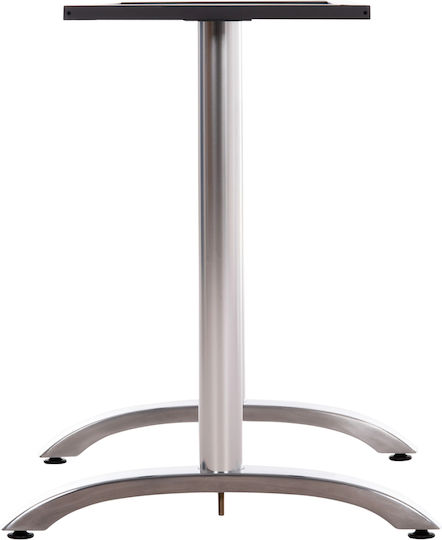 HomeMarkt Metallic Table Stand for Table / Office with Adjustable Chrome 6x6x73cm