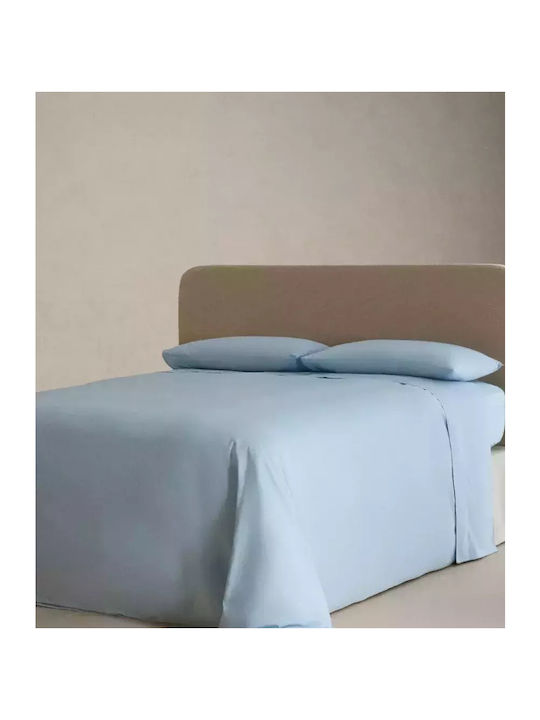 Homeone Σετ Σεντόνια Υπέρδιπλα 240x260εκ. Μπλε (4τμχ)