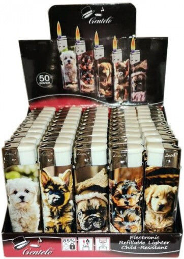 Запалка Gentelo Dogs Електронна 8см Голяма 662-2427 Случаен Избор