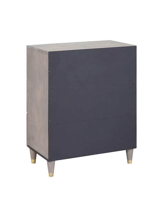 Συρταριέρα Κρεβατοκάμαρας Grey And Gold 60x33.5x75cm