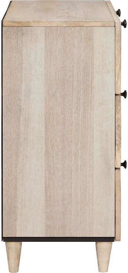Wooden Chest of Drawers White 60x33x75cm