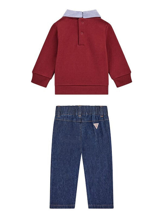 Guess Kids Set with Burgundy Pants 2 Pieces
