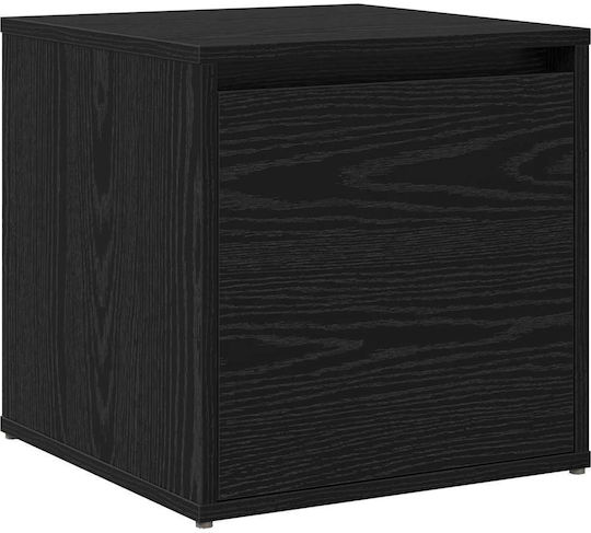 Eingangsmöbel mit Spiegel Black Oak 80x31x40cm