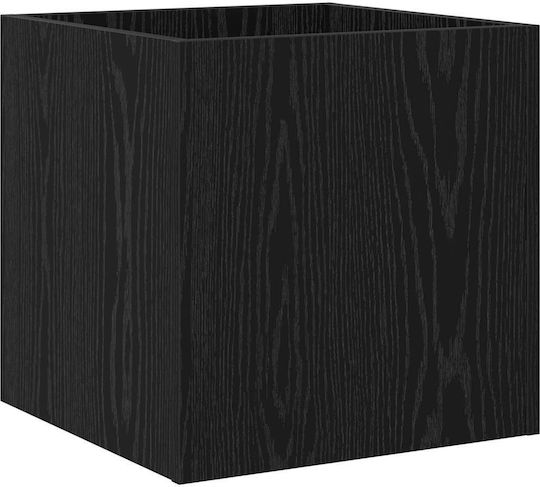 Мебел За Антре с Огледало със Закачалка и Пейка Черен Дъб 80x31x40см