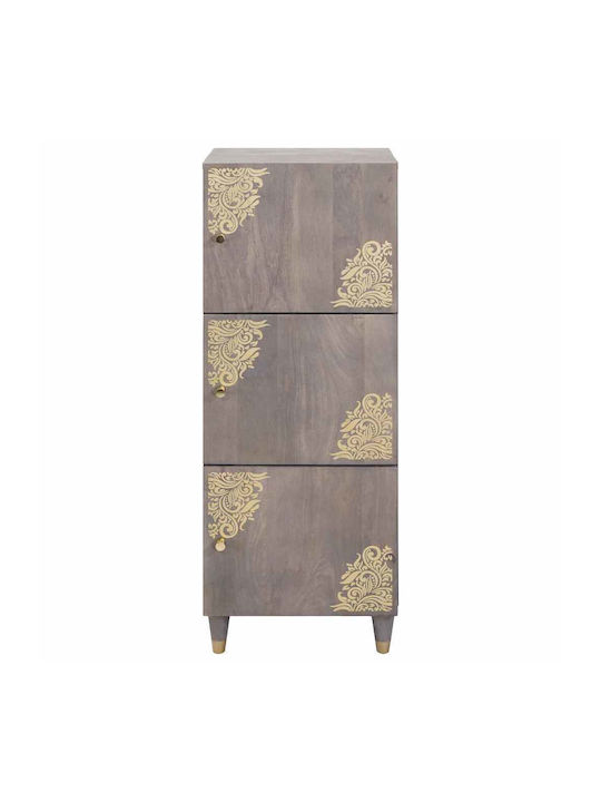 Cabinet Storage Solid Wood with 3 Drawers L40xW33.5xH110cm
