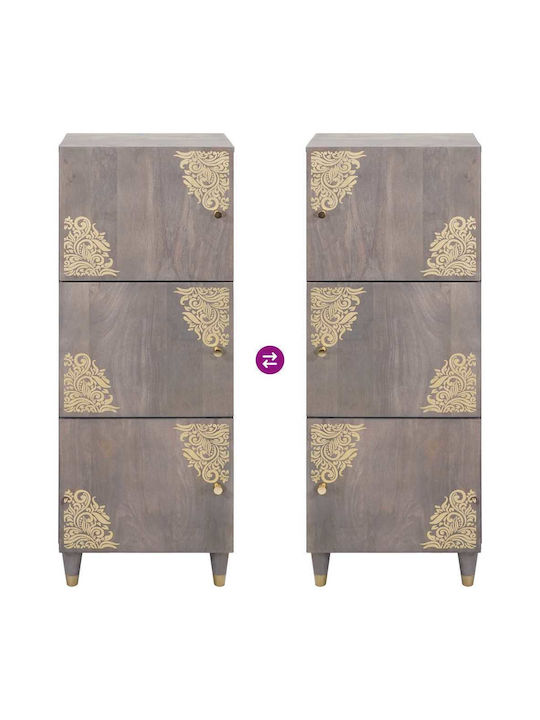 Cabinet Storage Solid Wood with 3 Drawers L40xW33.5xH110cm