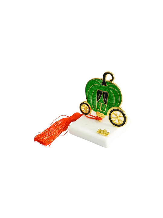 Kalliopi Silver Tabletop Lucky Charm Pumpkin Green made of Stone 2026 5.5x10cm 1pcs