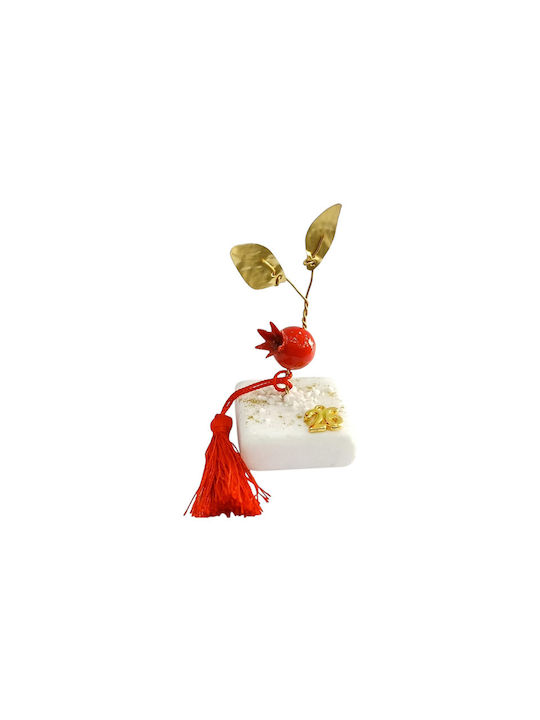 Kalliopi Silver Handmade Tabletop Lucky Charm Pomegranate Bronze made of Stone 2026 5x11cm 1pcs