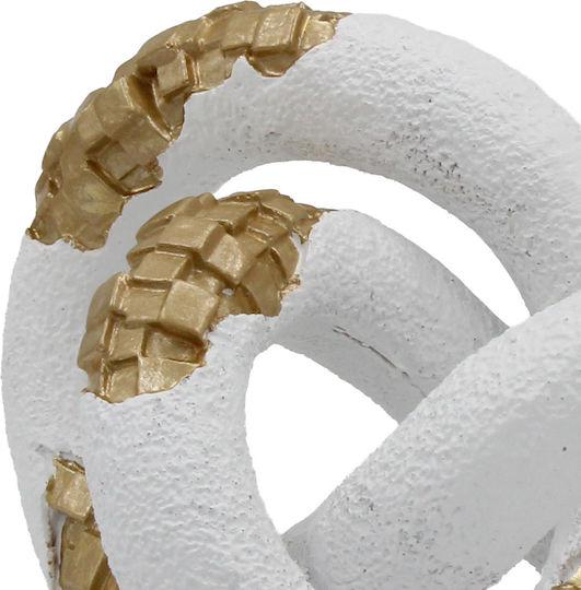 Decorative Polyresin 17x11x10 Chain White Gold Keskor 72319-1