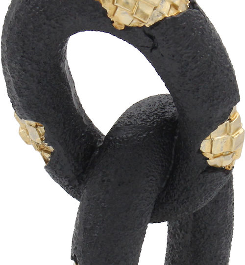 Keskor 72318-2 Dekoratives aus Polyresin 12×10×24 Aus Ringen Schwarz Gold Keskor 72318-2 Dekoratives aus Polyresin 12×10×24 Aus Ringen Schwarz Gold