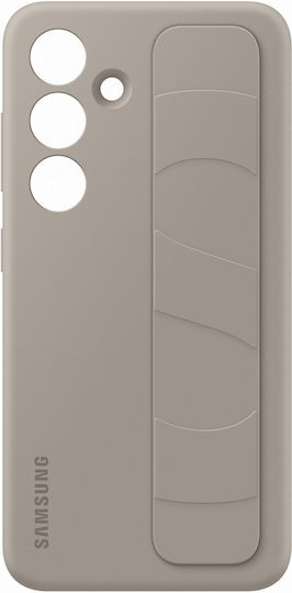 Standing Grip Silicone Back Cover Taupe (Galaxy S24)