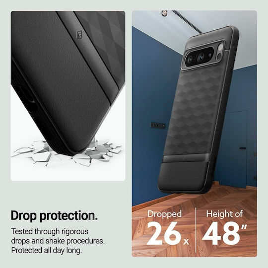 Caseology Caseology Parallax Здрава силиконова калъфка за Google Pixel 8 Pro Матово черен Acs06335