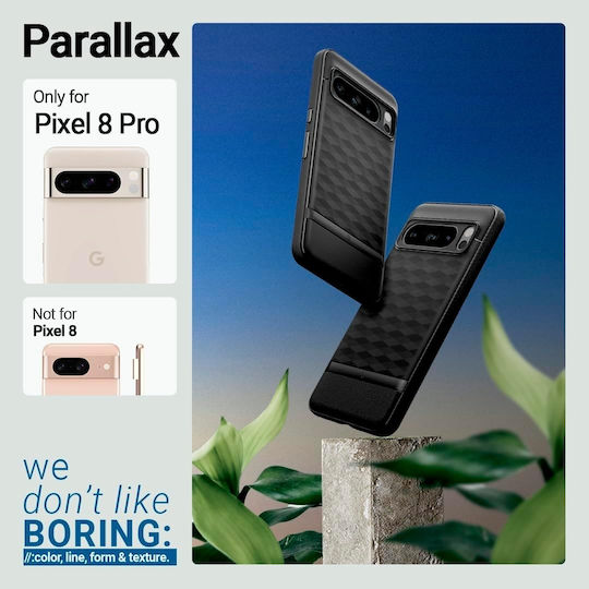 Caseology Caseology Parallax Здрава силиконова калъфка за Google Pixel 8 Pro Матово черен Acs06335