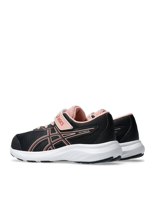 Contend Kids Sports Shoes Running with Hoop & Loop Closure Black