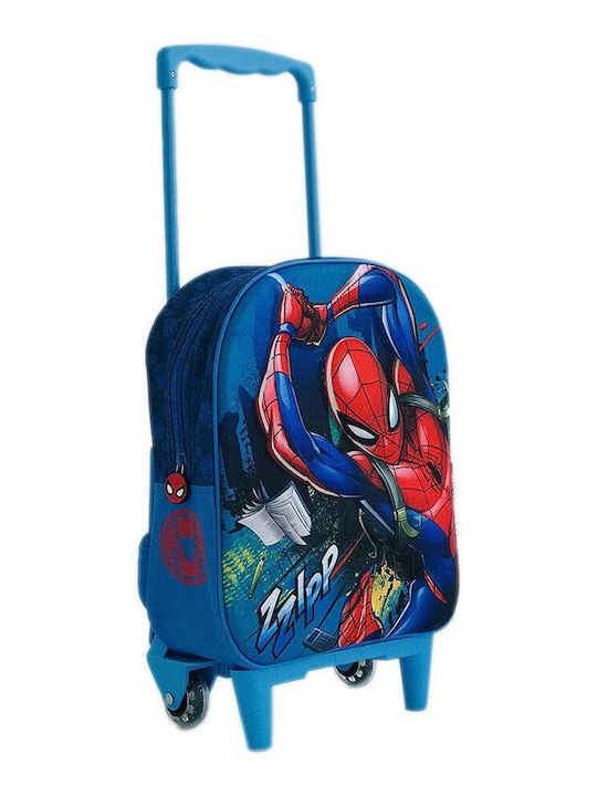 Spiderman School Bag Trolley Elementary, Elementary Blue