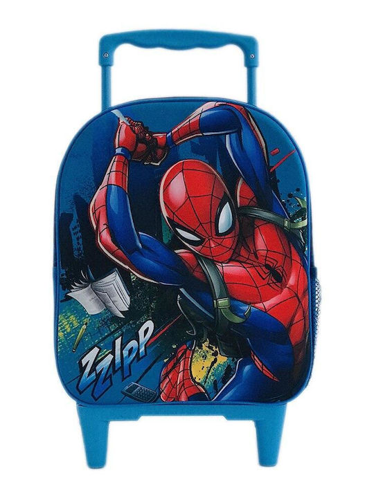 Spiderman School Bag Trolley Elementary, Elementary Blue