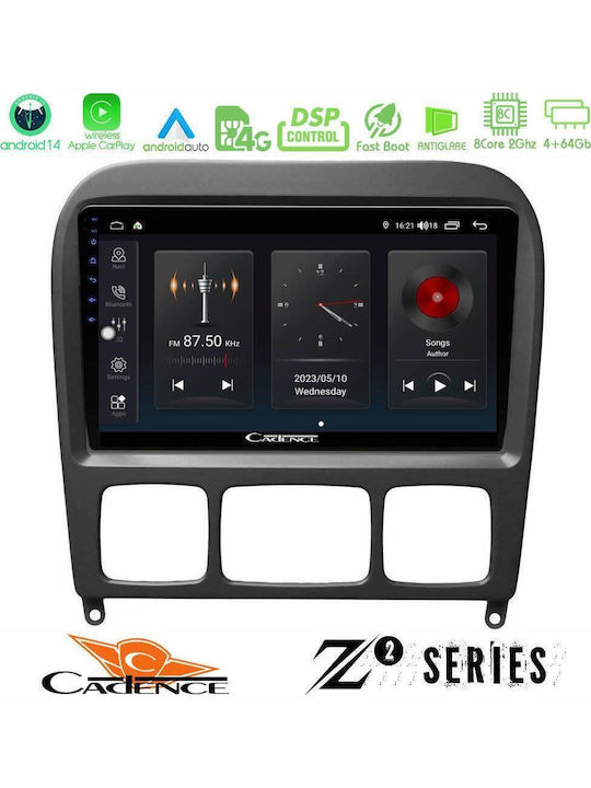 Bizzar Car Audio System for Mercedes-Benz S Class 1999-2004 (Bluetooth/USB/WiFi/GPS/Apple-Carplay/Android-Auto) with Touch Screen 9"