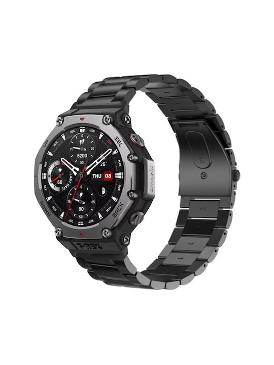 Xiaomi Λουράκι Ανοξείδωτο Ατσάλι Μαύρο (Amazfit T-Rex 3)