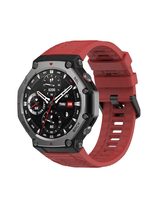 Breatheable Λουράκι Σιλικόνης Xiaomi Amazfit T-rex 3 Red Oem Breatheable Λουράκι Σιλικόνης Xiaomi Amazfit T-rex 3 Red Oem