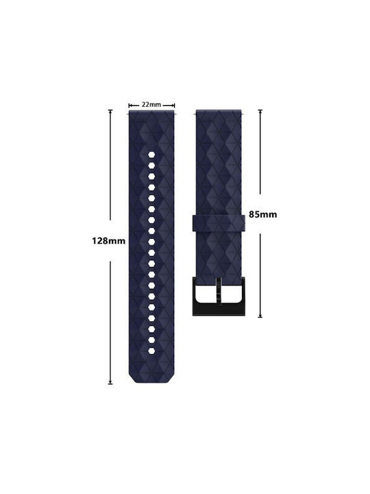 Rhombus Λουράκι Σιλικόνης Navy Blue (Huawei Watch 3 / Huawei Watch GT 2 Pro / Honor GS Pro)