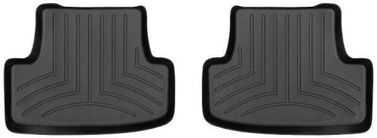 WeatherTech Πατάκια Πίσω 2τμχ Τύπου Σκαφάκι για Volkswagen T-Roc 2017 Μαύρα