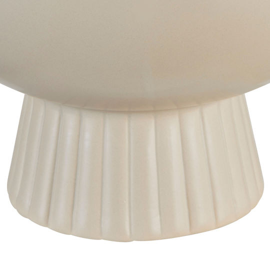 Decorative Bowl Beige 22x22x14cm