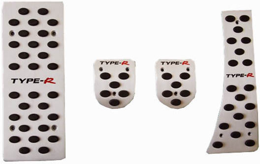 Auto Gs Car Pedal Set for Honda Civic Aluminum Silver 4pcs