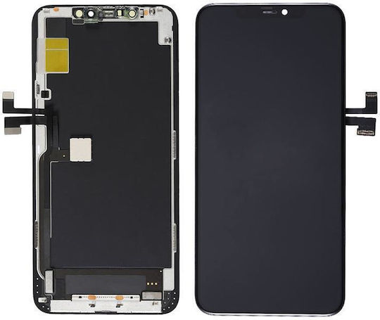 Tw Incell Lcd Iphone 11 Pro Max Camera-sensor Ring Earmesh Μαύρη