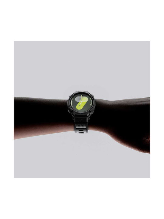Spigen Rugged Armor Pro Silikonhülle in Schwarz Farbe für SAMSUNG GALAXY WATCH 8 40 MM