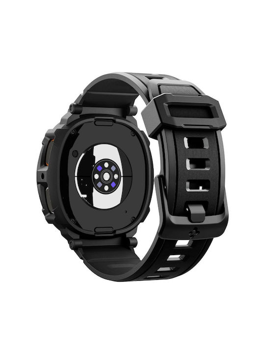 Spigen Rugged Armor Pro Silikonhülle in Schwarz Farbe für SAMSUNG GALAXY WATCH 8 40 MM