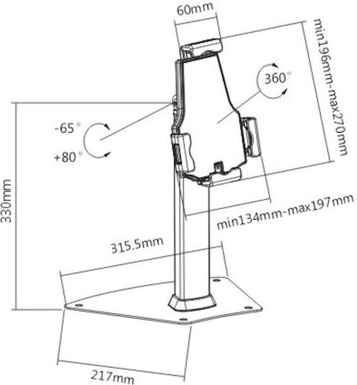 Blackmount Tablepad Tablet-Tischständer, 7,9" - 10,5"