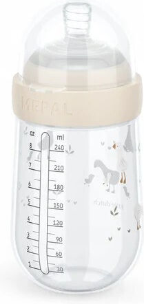 Little Dutch Plastic Baby Bottle Mio 240 Ml Little Goose Anti-Colic with Silicone Nipple for 0+, 0+ m, months Transparent 240ml