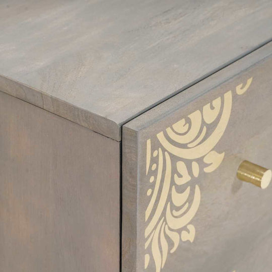 vidaXL Шкаф Шкаф без Мивка, със Огледало & Колона Д62xШ33xВ58см Сив