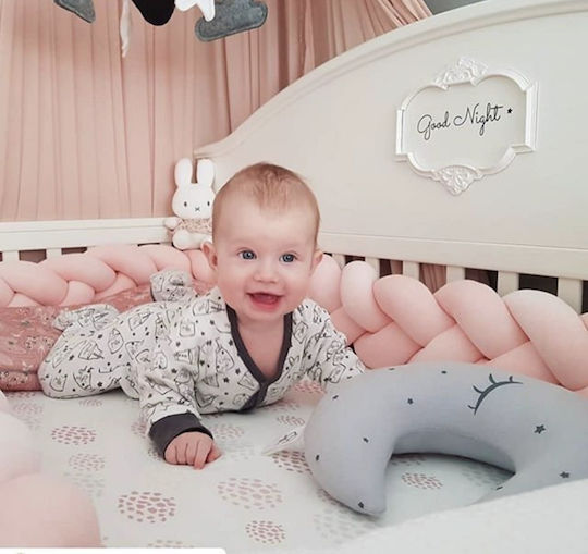 Sparrow Crib Bumpers Braided Inside Salmon 220cm