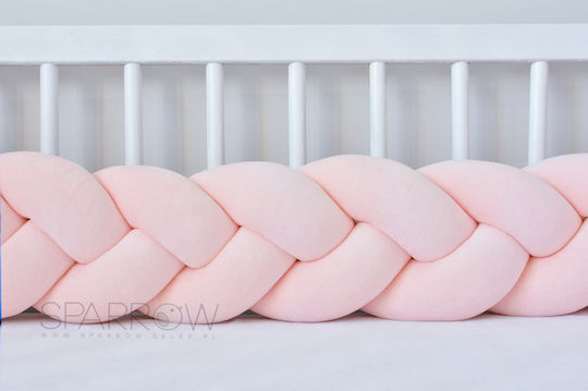 Sparrow Crib Bumpers Braided Inside Salmon 220cm