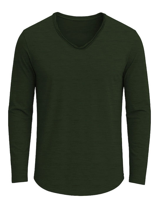 Langarmbluse Khaki