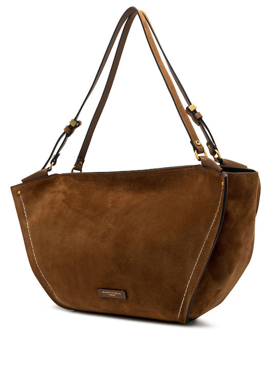 Leather Women's Bag Shoulder Tabac Brown