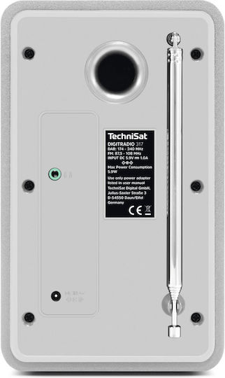 Technisat DigitRadio 317 Επιτραπέζιο Ραδιόφωνο Ρεύματος DAB με Bluetooth Λευκό