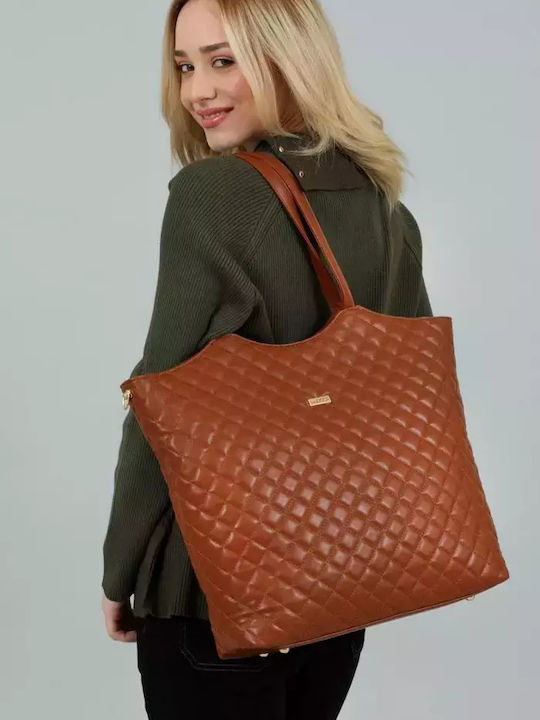 Damentasche Schultertasche Tabac Braun