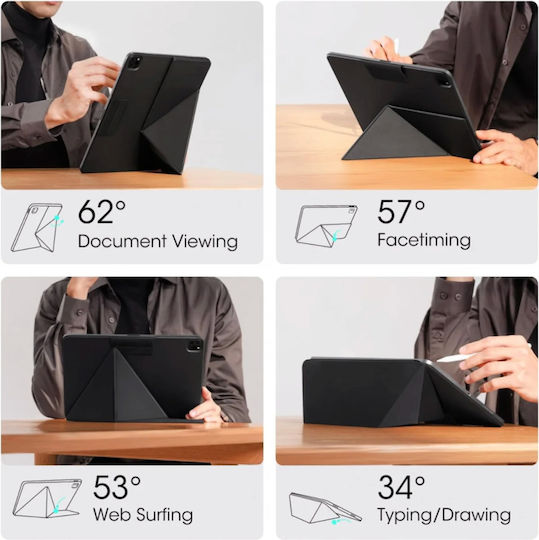 Pitaka Magez Flip Cover Blacη (Apple iPad 11'' A16 2025, iPad 10.9'' A14 2022) FOL2501