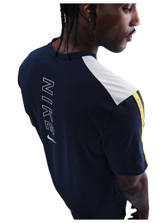 Dri-Fit Спортна тениска Midnight Navy/pure Platinum