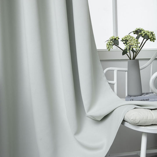 Beauty Home Κουρτίνα Συσκότισης με Τρουκς Art 8400 Γκρι 140x270εκ.