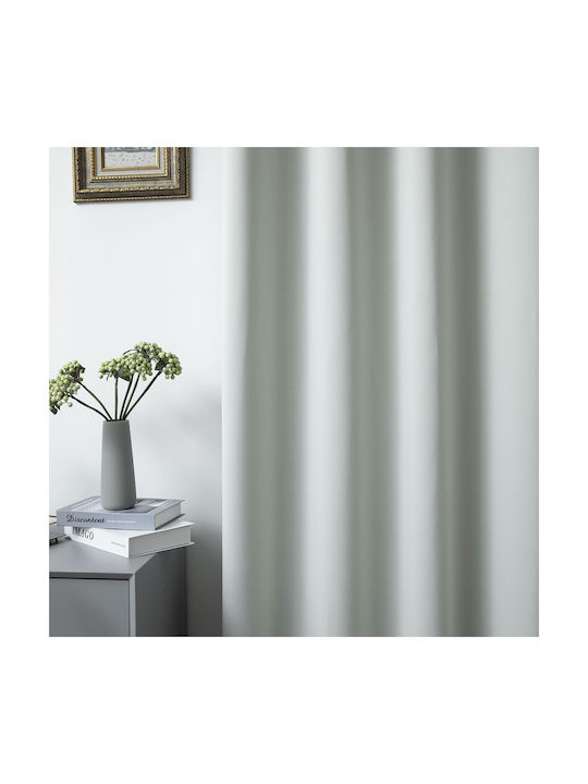 Beauty Home Blackout Curtain With Grommets Art 8400 Gray 140x270cm