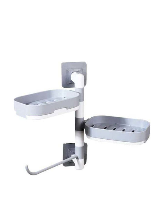 Montat pe perete Raft Baie Plastic Albă