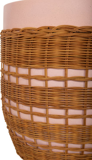Round Side Table Fiber Pink Natural 44.5x44.5x45 cm