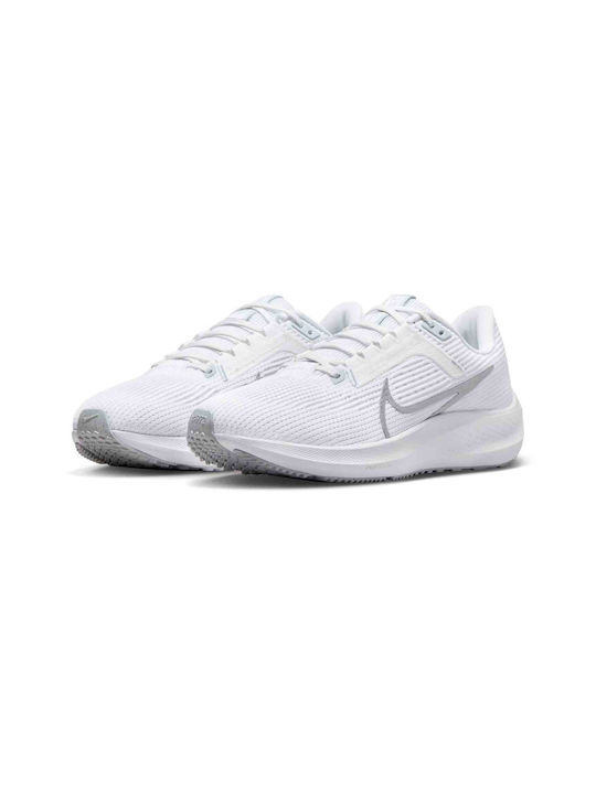Air Zoom Pegasus 40 Sport Shoes Running White / Pure Platinum / Metallic Silver