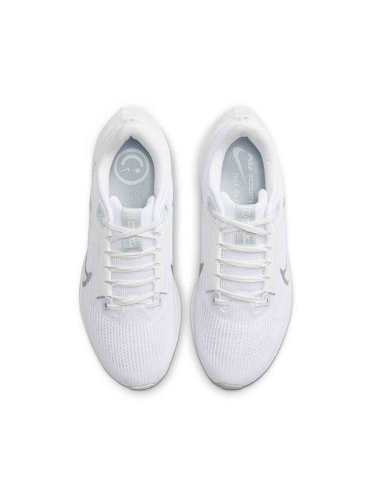 Air Zoom Pegasus 40 Sport Shoes Running White / Pure Platinum / Metallic Silver
