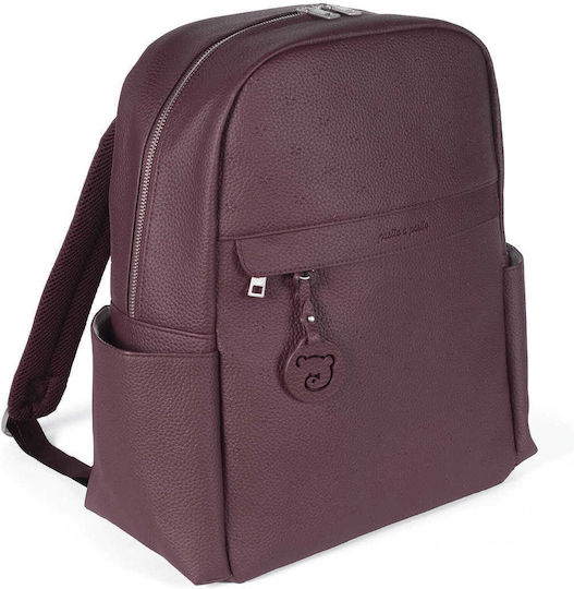 Pasito a Pasito Diaper Bag London Burgundy 35x38x16cm.
